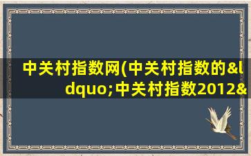 中关村指数网(中关村指数的“中关村指数2012”发布情况)插图