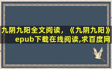 九阴九阳全文阅读，《九阴九阳》epub下载在线阅读,求百度网盘云资源插图