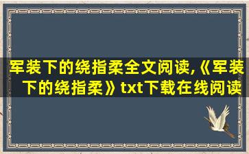军装下的绕指柔全文阅读,《军装下的绕指柔》txt下载在线阅读全文,求百度网盘云资源 军装下的绕指柔全文阅读,《军装下的绕指柔》txt下载在线阅读全文,求百度网盘云资源