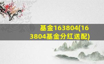 基金163804(163804基金分红送配)