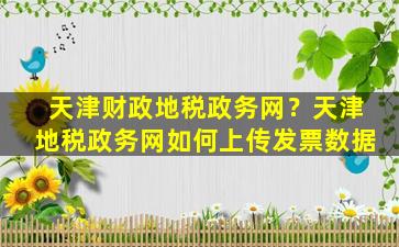 天津财政地税政务网？天津地税政务网如何上传发票数据