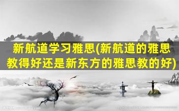 新航道学习雅思(新航道的雅思教得好还是新东方的雅思教的好)