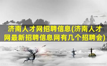 济南人才网招聘信息(济南人才网最新招聘信息网有几个招聘会)