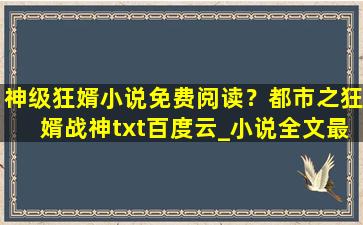 神级狂婿小说免费阅读？都市之狂婿战神txt百度云_小说全文最新章节在线阅读免费插图