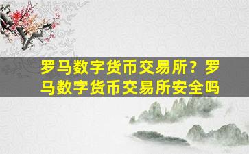 罗马数字货币交易所？罗马数字货币交易所安全吗