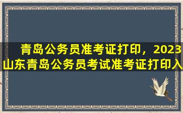 青岛公务员准考证打印，2023山东青岛公务员考试准考证打印入口插图