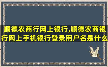 顺德农商行网上银行,顺德农商银行网上手机银行登录用户名是什么 顺德农商行网上银行,顺德农商银行网上手机银行登录用户名是什么