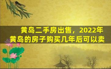 黄岛二手房*，2022年黄岛的房子购买几年后可以卖